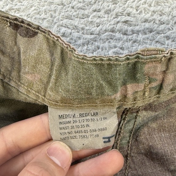 Military Combat Pants Men Medium 34x31 FR Multicam Cargo Trouser Flame Resistant - Picture 2 of 7